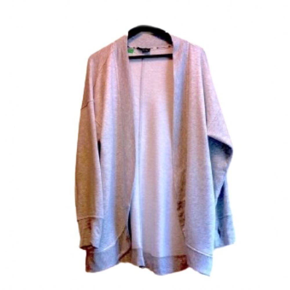 ACTIVEZONE,  SOFT GREY LONG SLEEVE CARDIGAN SIZE 1X